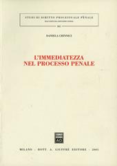 L'immediatezza nel processo penale