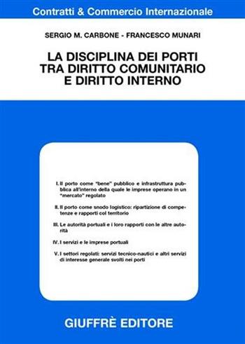 La disciplina dei porti tra diritto comunitario e diritto interno - Sergio Maria Carbone, Francesco Munari - Libro Giuffrè 2006, Contratti e commercio internazionale | Libraccio.it