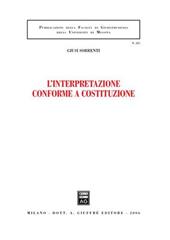 L' interpretazione conforme a Costituzione