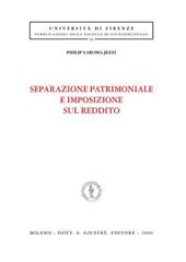 Separazione patrimoniale e imposizione sul reddito