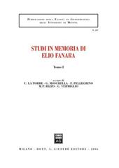 Studi in memoria di Elio Fanara. Vol. 1
