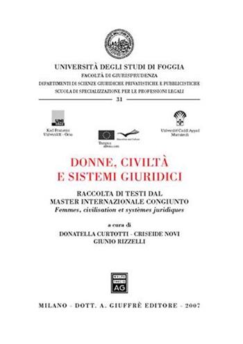 Donne, civiltà e sistemi giuridici-Femmes, civilisation et systemes juridiques. Ediz. bilingue  - Libro Giuffrè 2007, Univ. Foggia-Fac. di giurisprudenza | Libraccio.it
