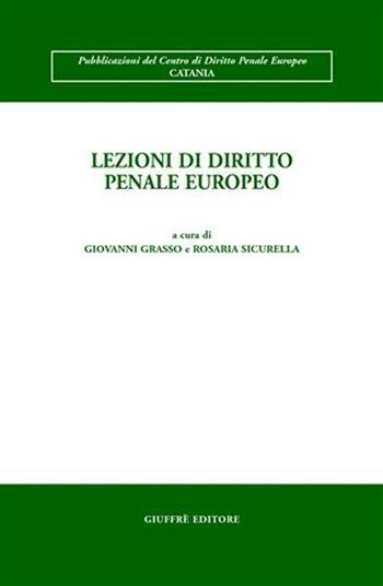 Lezioni di diritto penale europeo  - Libro Giuffrè 2007, Centro di diritto penale europeo Catania | Libraccio.it
