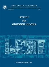 Studi per Giovanni Nicosia