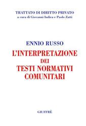 L' interpretazione dei testi normativi comunitari