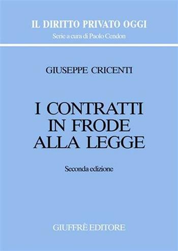 I contratti in frode alla legge - Giuseppe Cricenti - Libro Giuffrè 2008, Il diritto privato oggi | Libraccio.it