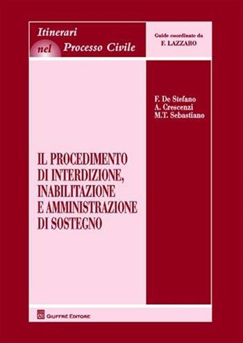 Il procedimento di interdizione, inabilitazione e amministrazione di sostegno - Franco De Stefano, Annamaria Crescenzi, M. Teresa Sebastiano - Libro Giuffrè 2011, Itinerari nel processo civile | Libraccio.it