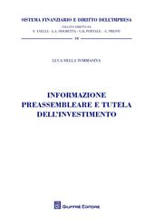 Informazione preassembleare e tutela dell'investimento