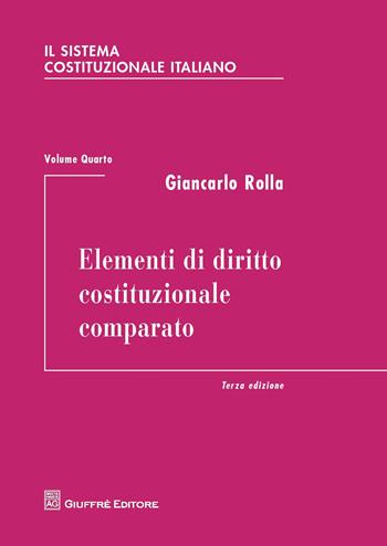 Il sistema costituzionale italiano. Vol. 4: Elementi di diritto costituzionale comparato. - Giancarlo Rolla - Libro Giuffrè 2018 | Libraccio.it