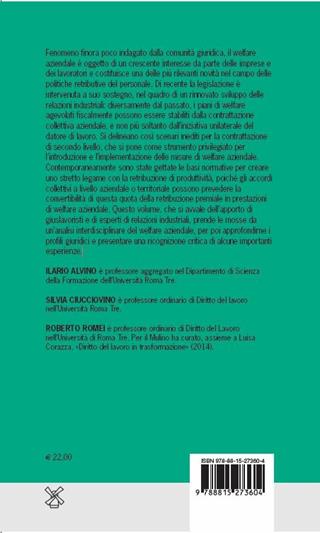 Il welfare aziendale. Una prospettiva giuridica - Ilario Alvino, Roberto Romei - Libro Il Mulino 2019, Percorsi | Libraccio.it