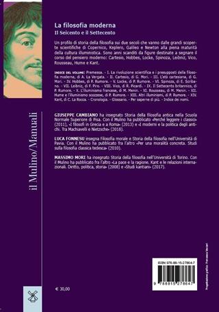 La filosofia moderna. Il Seicento e il Settecento  - Libro Il Mulino 2018, Manuali | Libraccio.it