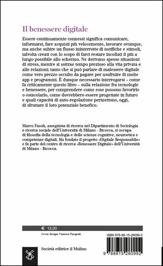 Il benessere digitale - Marco Fasoli - Libro Il Mulino 2019, Universale paperbacks Il Mulino | Libraccio.it