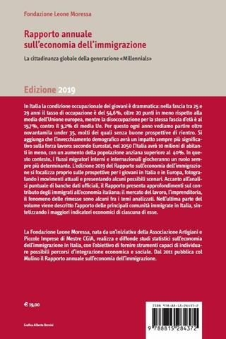 Rapporto annuale sull'economia dell'immigrazione 2019. La cittadinanza globale della generazione "Millennials"  - Libro Il Mulino 2019 | Libraccio.it