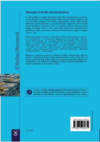 Manuale di diritto amministrativo - Marcello Clarich - Libro Il Mulino 2019, Strumenti. Diritto | Libraccio.it