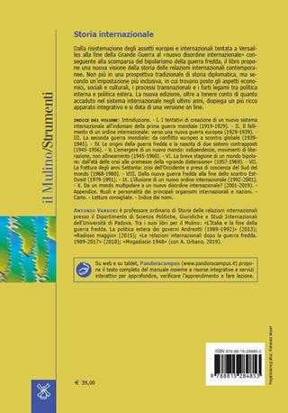 Storia internazionale. Dal 1919 a oggi - Antonio Varsori - Libro Il Mulino 2020, Strumenti | Libraccio.it