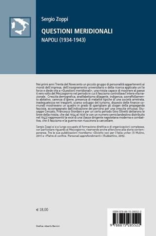 Questioni meridionali. Napoli (1934-1943) - Sergio Zoppi - Libro Il Mulino 2019, Collana della SVIMEZ | Libraccio.it