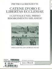 Catene d'oro e libertas ecclesiae. I cattolici nel primo risorgimento milanese