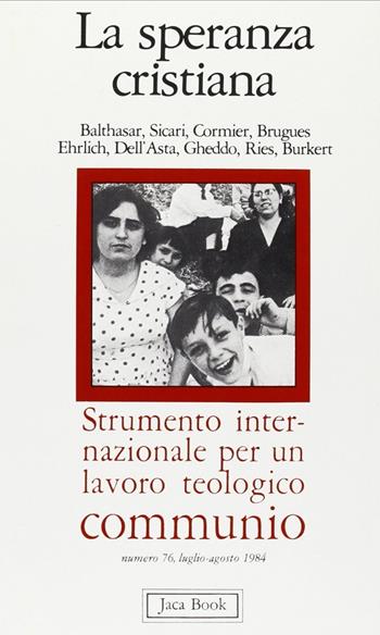 Speranza cristiana  - Libro Jaca Book 1984 | Libraccio.it