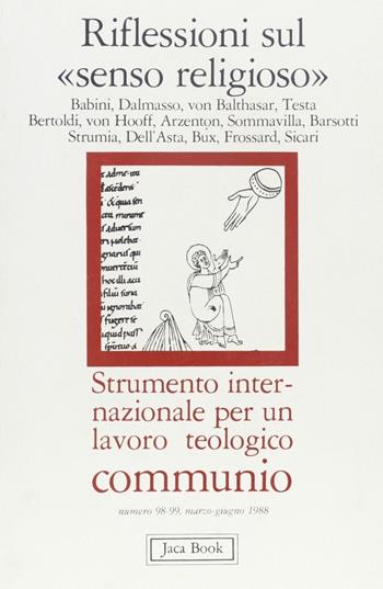 Riflessioni senso religioso  - Libro Jaca Book 1988 | Libraccio.it