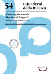 Linguaggi e mondo. Il potere della parola. Romanae Disputationes 2019-20