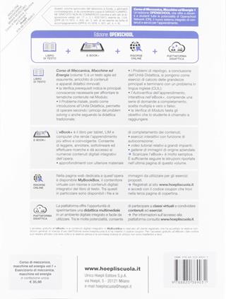 Corso di meccanica, macchine ed energia. industriali con indirizzo meccanica, meccatronica ed energia. Con e-book. Con espansione online. Con Libro: Eserciziario. Vol. 1 - Giuseppe Anzalone, Paolo Bassignana, Giuseppe Brafa Musicoro - Libro Hoepli 2019 | Libraccio.it