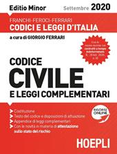 Codice civile e leggi complementari. Settembre 2020. Editio minor  - Luigi Franchi, Virgilio Feroci, Santo Ferrari Libro - Libraccio.it