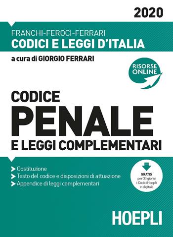 Codice penale e leggi complementari  - Libro Hoepli 2020, Codici | Libraccio.it