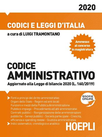 Codice amministrativo 2020  - Libro Hoepli 2020, Codici | Libraccio.it