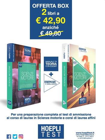 Hoepli Test. Scienze motorie. Box Teoria + Esercizi per i corsi di laurea in Scienze delle attività motorie e sportive tra cui: Scienze motorie, sport e salute - Scienze motorie e sportive - Scienze motorie e dello sport  - Libro Hoepli 2021, Hoepli Test | Libraccio.it