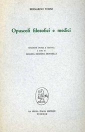 Opuscoli filosofici e medici