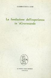 La fondazione dell'esperienza in 'sGravesande