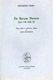 De rerum natura. Libri 7º-9º