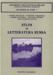 Studi di letteratura russa