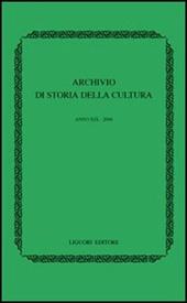 Archivio di storia della cultura (2006)