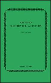 Archivio di storia della cultura (2006)