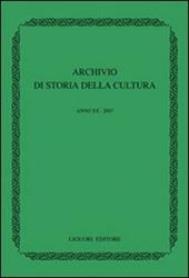 Archivio di storia della cultura (2007)