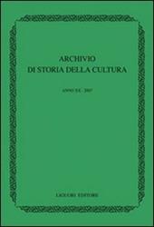 Archivio di storia della cultura (2007)