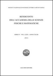 Rendiconto dell'Accademia delle scienze fisiche e matematiche. Serie IV. Vol. 80