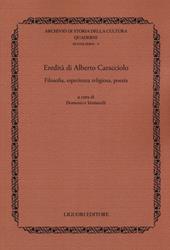 Eredità di Alberto Caracciolo. Filosofia, esperienza religiosa, poesia