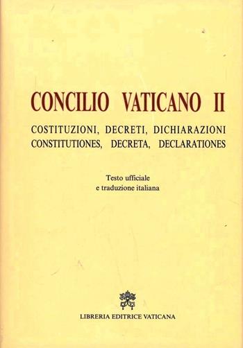 Concilio Vaticano II. Costituzioni, decreti, dichiarazioni-Constitutiones, decreta, declarationis  - Libro Libreria Editrice Vaticana 1998, Collectio vaticana | Libraccio.it