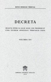 Decreta selecta inter ea quae anno 1998 prodierunt cura eiusdem Apostolici Tribunalis edita. Vol. 14