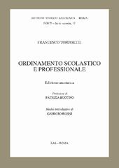 Ordinamento scolastico e professionale (rist. anast.)