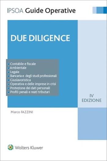 Due diligence - Marco Fazzini - Libro Ipsoa 2022, Guide operative | Libraccio.it