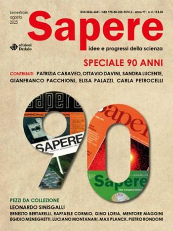 Sapere. Idee e progressi della scienza (2025). Vol. 4  - Libro edizioni Dedalo 2025 | Libraccio.it