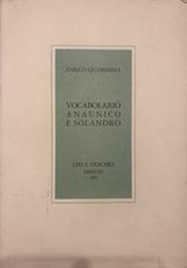 Vocabolario anaunico e solandro raffrontato col trentino