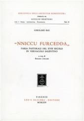 Nniccu Furcedda: farsa pastorale del XVIII secolo in vernacolo salentino