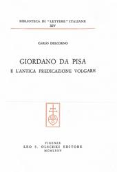 Giordano da Pisa e l'antica predicazione volgare