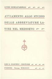 Avviamento allo studio delle abbreviature latine nel Medioevo