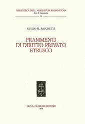 Frammenti di diritto privato etrusco