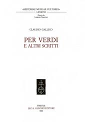 Per Verdi e altri scritti